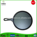 25-29 cm de gás Non-stick plana de ferro fundido fritar pizza pan com alça de metal